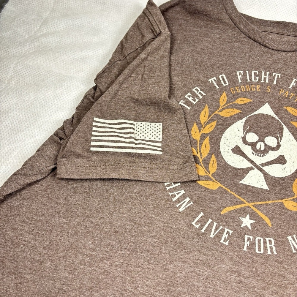 Mens Grunt Style 4XL Expresso Brown T-Shirt Better To Fight For Something Club